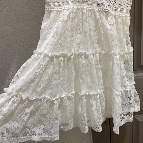 NWT NSR Amelie Eyelet Mini White Lace Dress Size: XS - Picture 7 of 10